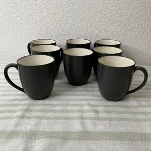 Noritake Colorwave Graphite mugs Graphite   Matte Black Set Of 6
